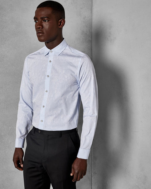 WASABI-Shirts-Ls jacquard floral shirt- Ted Baker Romania